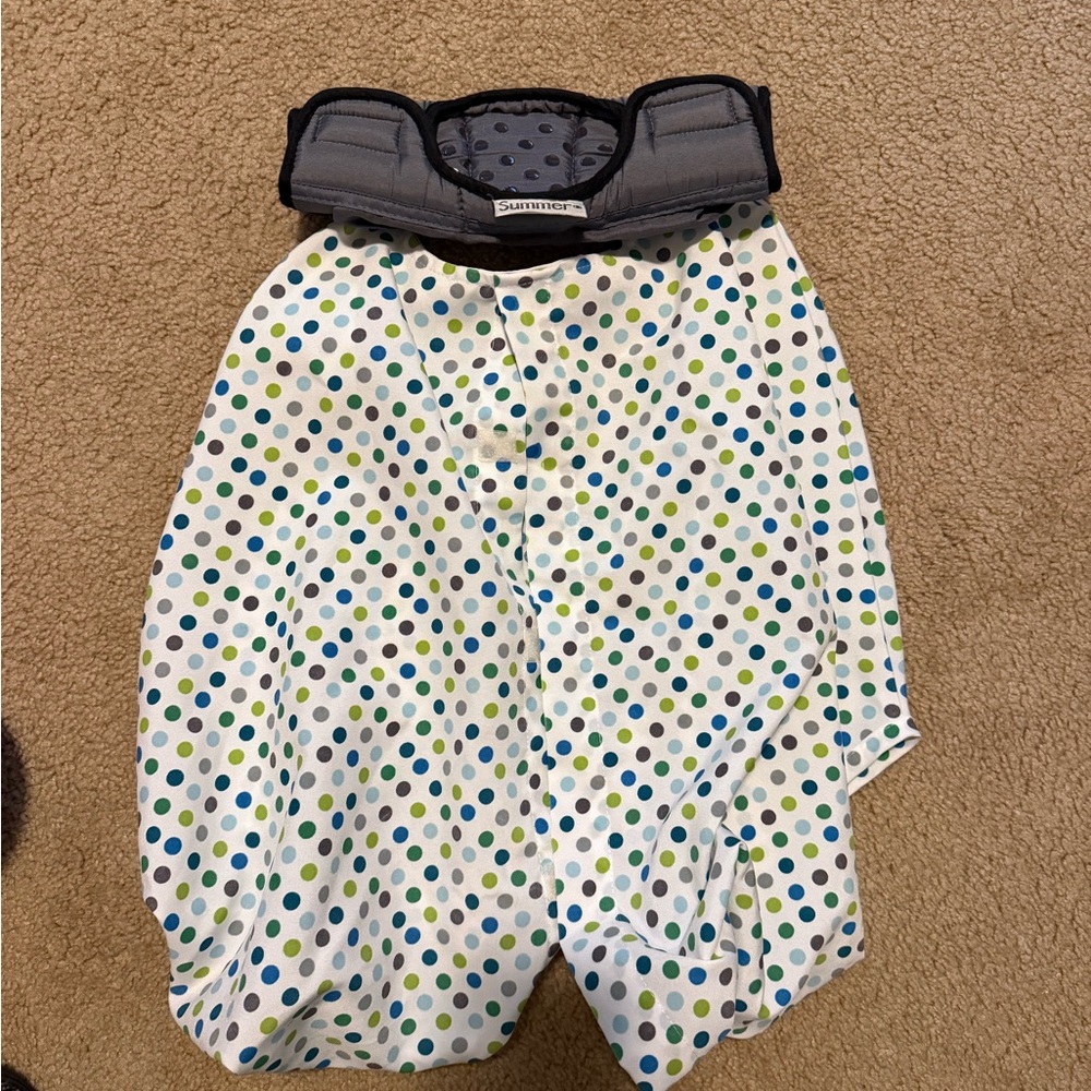 Summer car seat cover Polka Dot- White, Blue, Green, Gray